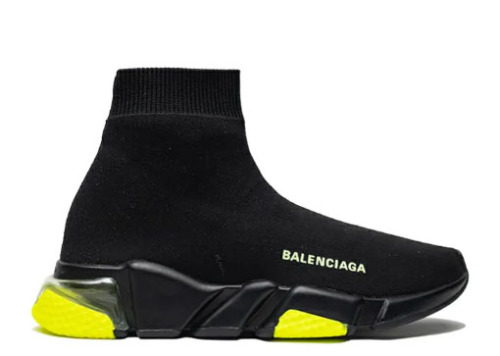 Balenciag* Speed Trainer 'Clear Sole - Black Yellow Fluo'