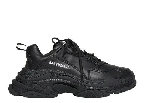 Balenciag* TRIPLE S SNEAKER IN LEATHER BLACK