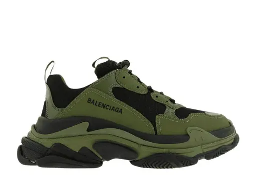 Balenciag* Triple S Sneaker 'Black Khaki'