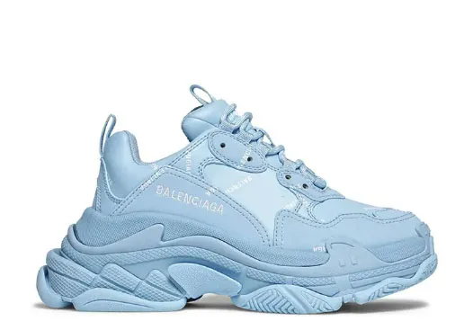 Balenciag* Wmns Triple S Sneaker 'Allover Logo - Light Blue'