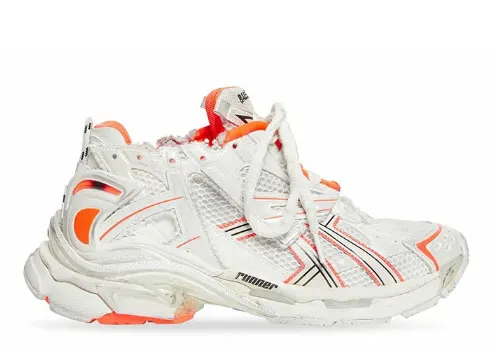 Balenciag* Runner White Orange