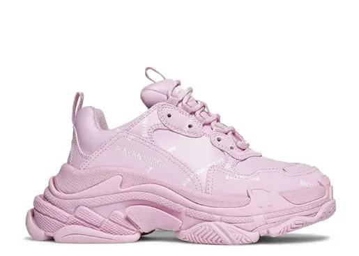 Balenciag* Wmns Triple S Sneaker 'Allover Logo - Pink'
