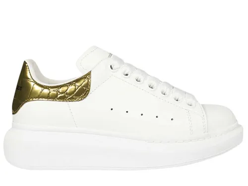 Alexande* McQuee* Oversized Sneaker 'Gold Crocodile'
