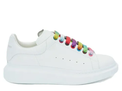 Alexande* McQuee* Oversized White Rainbow