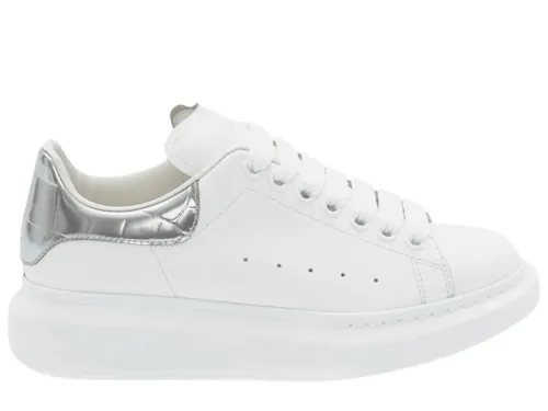 Alexande* McQuee* Oversized Sneaker 'Silver Crocodile'