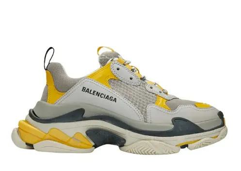 Balenciag* Wmns Triple S Trainer 'Yellow Grey'
