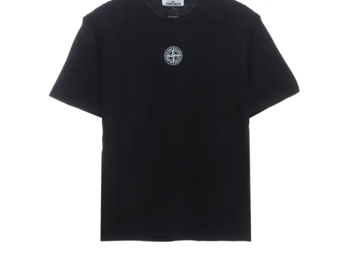 Stone island cross logo printing short sleeves