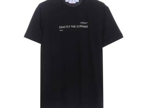 OW reverse letter slogan short sleeves