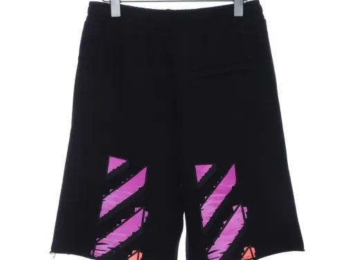 OW purplish red twill shorts