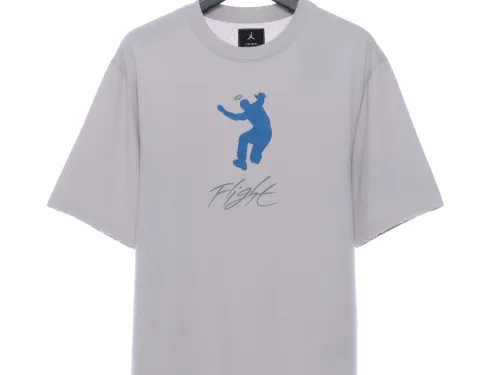 Aj UNION character letter print short sleeve