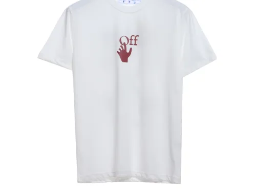 OW logo red graffiti arrow skull short sleeves