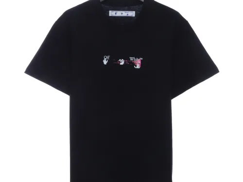 OW Acrylic Arrow Print Short Sleeve