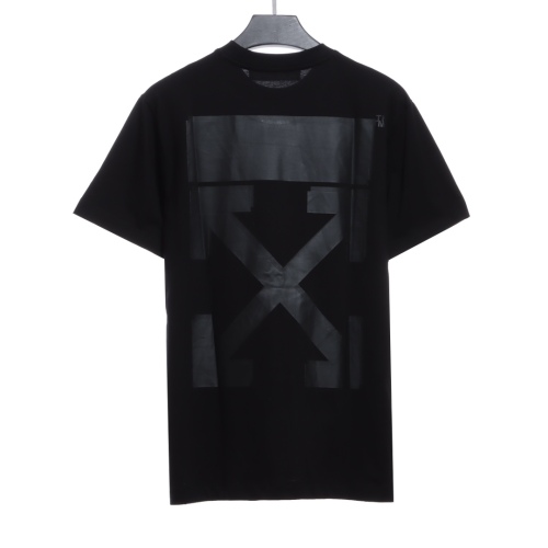 OW overlapping arrowhead pattern printing short sleeves