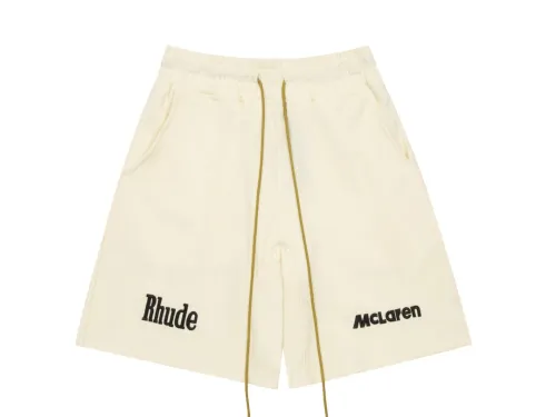 Rhud3 2023ss men's and women's classic pearl letter floral shorts