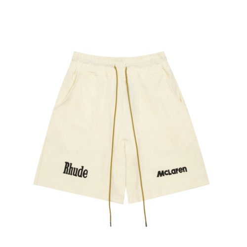 Rhud3 2023ss men's and women's classic pearl letter floral shorts