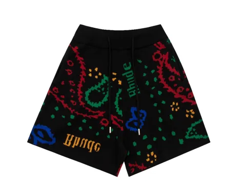 Rhud3 2023ss men's and women's same style cashew flower knitted shorts