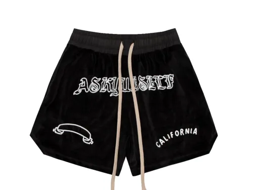 Letter high street flocking shorts