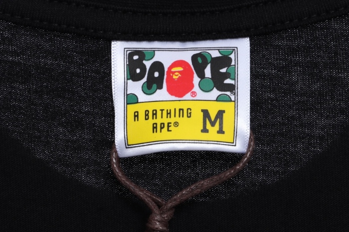 BAPE ape head multicolor block camouflage short sleeves