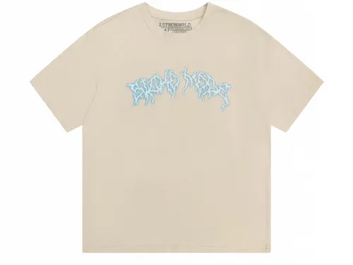 Travis Scott Letter lightning foam printing short sleeves