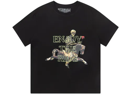 Travis Scott Concert retro art letter printing short sleeves