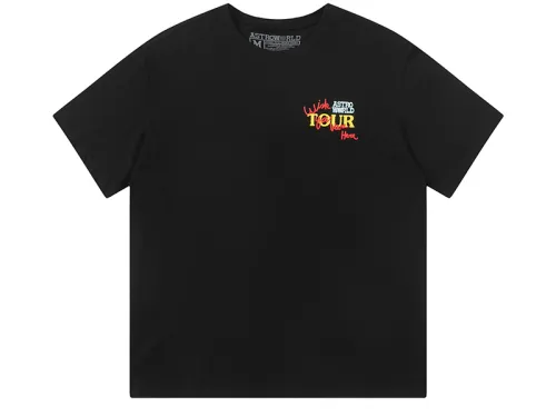 Travis Scott Cactus Jack Astroworld Logo solid color letter printing short sleeves