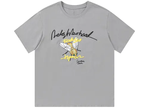 Travis Scott Joint carousel cartoon printing short sleeves