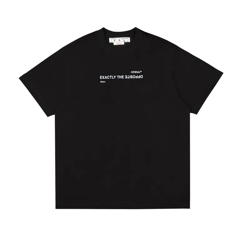 Ow reverse letter slogan short sleeves