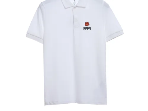 kenzo crabapple flower embroidery POLO short sleeves