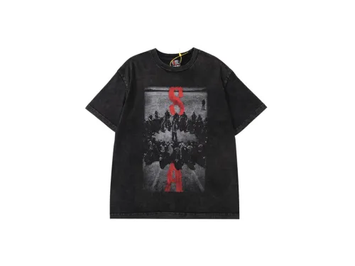 VINTAGE The son of chaos makes old retro printed short-sleeved T-shirts