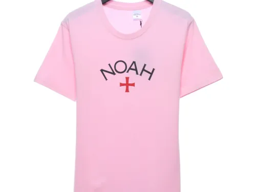 NOAH cross print letter short sleeve