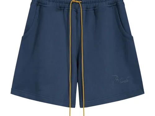 RHUDE monogram logo embroidered drawstring shorts