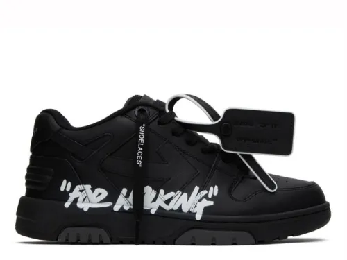 OFF-WHITE Black Out Of Office 'For Walking' Sneakers