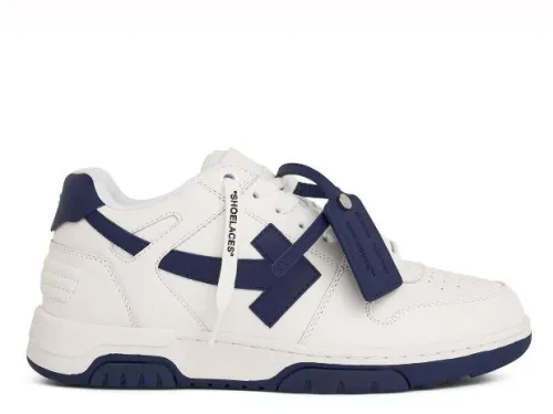 Off-White White Navy Blue Out Of Office Sneaker