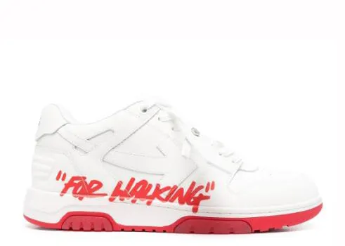 OFF-WHITE White & Red Out of Office 'OOO' sneakers