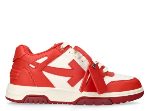 OFF-WHITE White & Red Out Of Office Sneakers