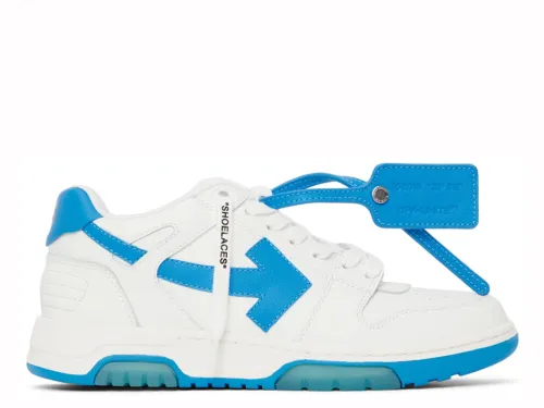 Off-White White & Blue 'Out Of Office' Sneakers