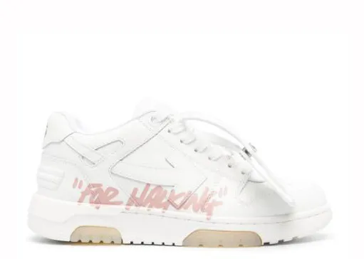 Off-White White Pink Out Of Office For Walking low-top sneakers