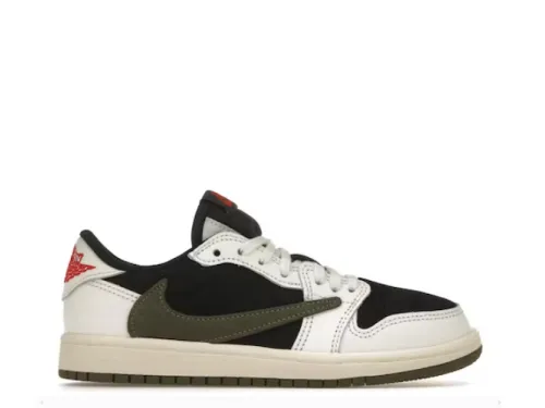 Travis Scott x Jordan 1 Retro Low OG SP Olive Kid (LN5 A1)
