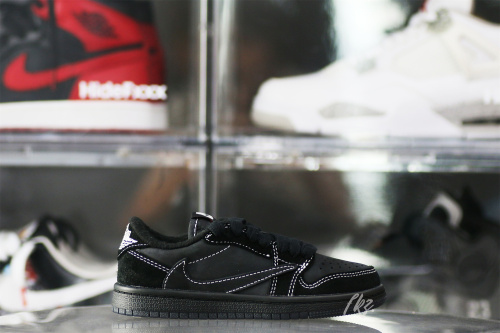 Travis Scott x Jordan 1 Retro Low OG SP Black Phantom Kid (LN5 A1)