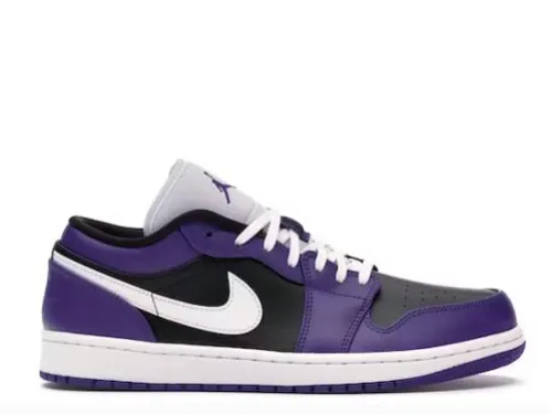 Air Jordan 1 Low Retro Court Purple Black 2020