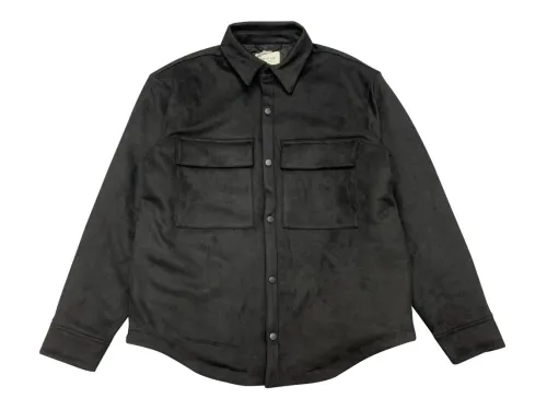 Fear of God F0G Heavyweight and Superb Black Suede Shirt Jacket