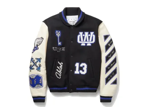 Off white Ow Black/ivory bomber jacket