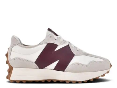 New Balance Wmns 327 White Dark Red