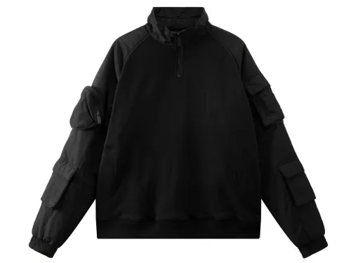 OFF-WHITE OW Black Function Wind Cotton-padded Hoodie 2023