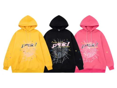 Sp5der Logo Pullover Hoodie Pink Suits