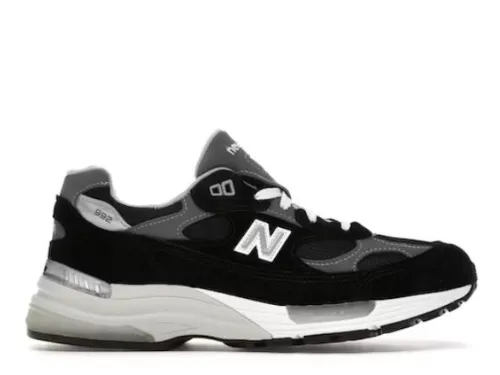 New Balance 992 Black Grey Suede