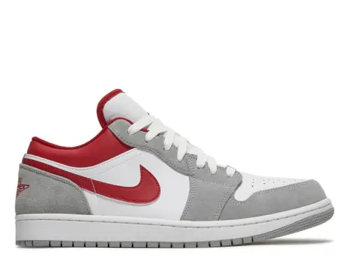 Air Jordan 1 Low SE Light Smoke Grey Gym Red