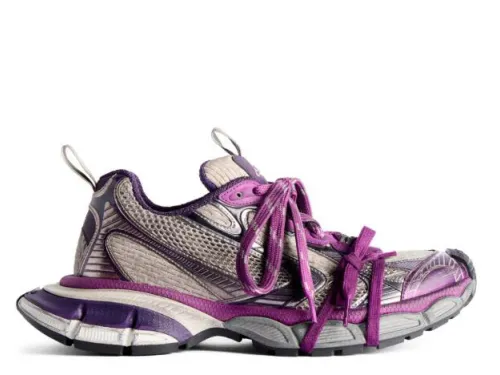 Balenciag* Cargo Sneaker Grey Purple