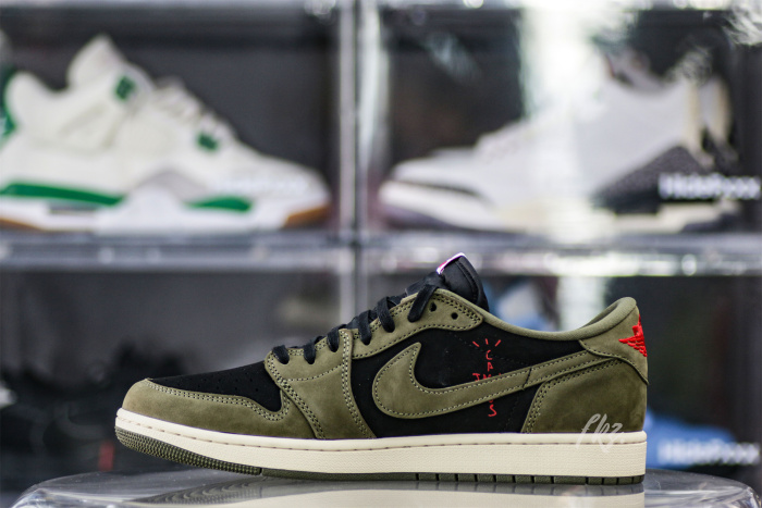 Travis Scott x Air Jordan 1 Low Black Olive  (LN5 A1 Batch)