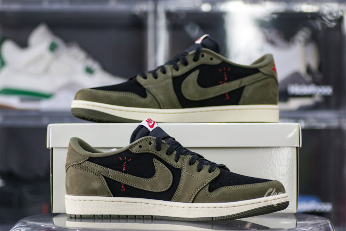 Travis Scott x Air Jordan 1 Low Black Olive  (LN5 A1 Batch)
